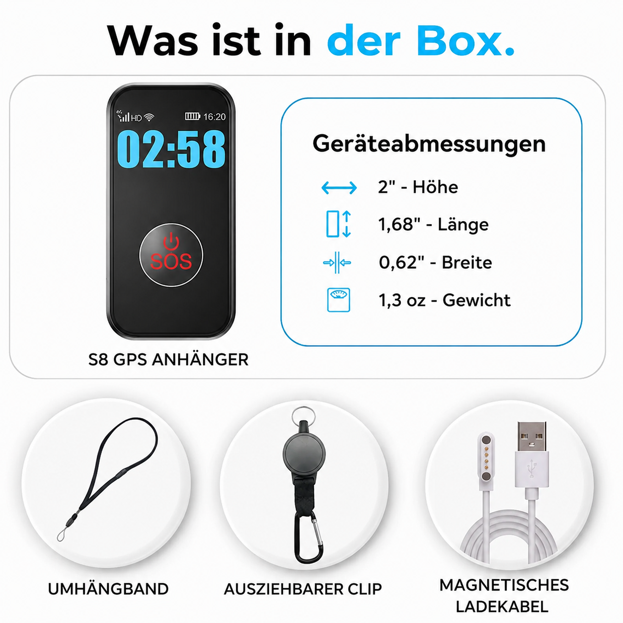 SecuLife Wearable Life Alert Medizin-Pendant